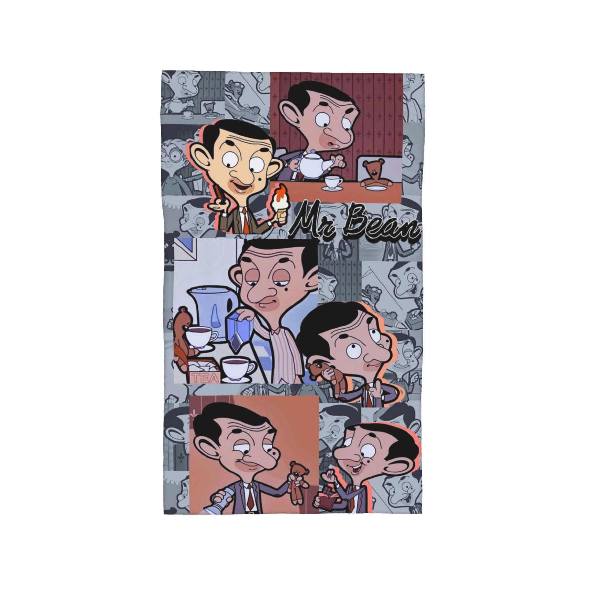 

Mr. Bean Cartoon Soft Face Towel Quick Dry Pool Bath Cotton Towels Absorbent W30*H60(CM)