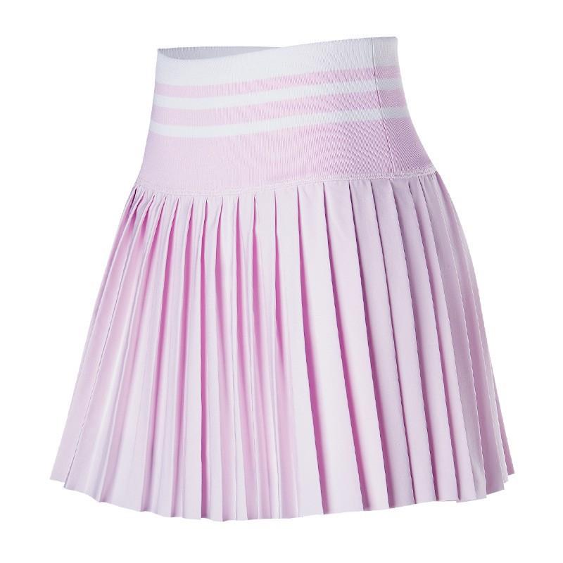 

High-waisted Sports Skirt Women s Pleated Fitness Belt Inner Lining Double-layer Quick-drying Fashionable Casual Color-matching Running XXL