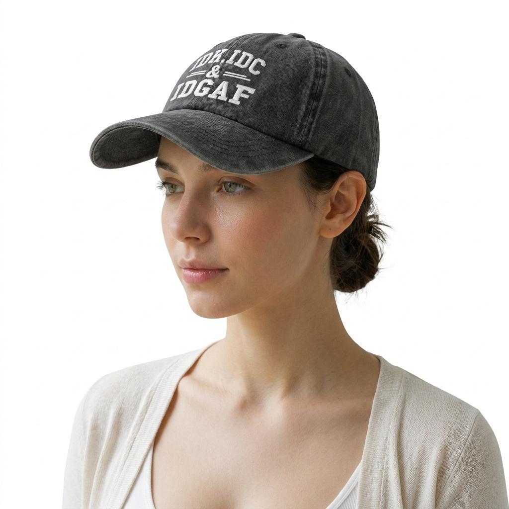 Letter embroidery washed baseball cap popular cap new washed old hat