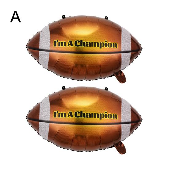 2Pcs Festival Balloons Inflatable Lightweight Multiple Ball Patterns Multi-style Reusable Decoration Aluminum Sports Themed Happy Festival Balloons