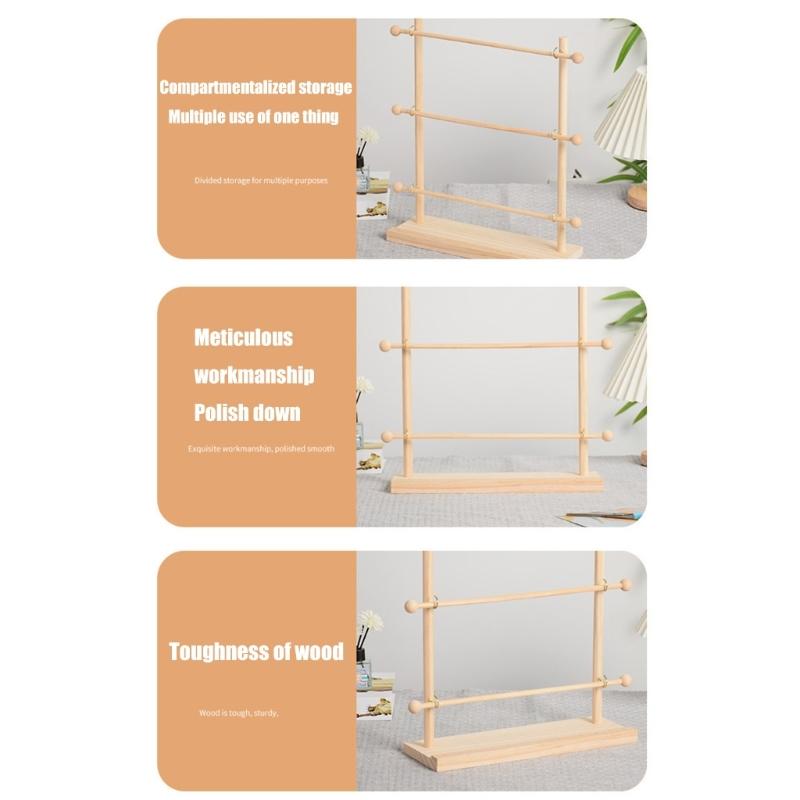 3 Tiers Ribbon Holder Crochet Yarn Holder Ribbon Storage Organizers Rack Yarn Dispenser Knitting Supplies for Craft