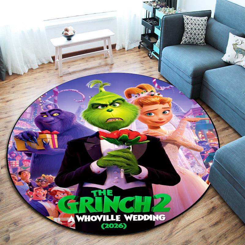 American Christmas Comedy How the Grinch Stole Christmas carpet Household goods decoration anti slip home table and chair mat aisle door mat carpet 25