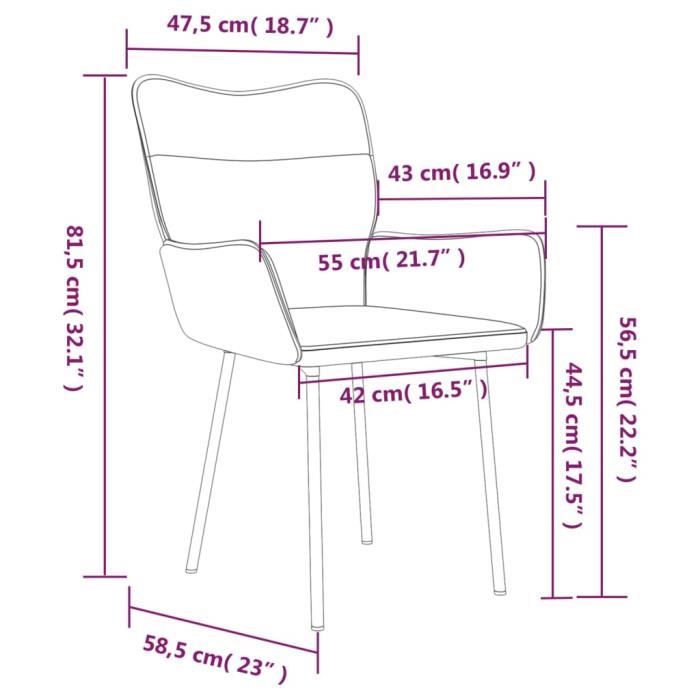 VidaXL Chaises de salle à manger 2 pcs Vert foncé Velours 344822