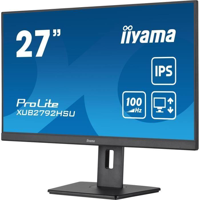 PC-skjerm - IIYAMA - 27" - FHD - 100Hz - IPS-panel - 0,4ms - XUB2792HSU-B6