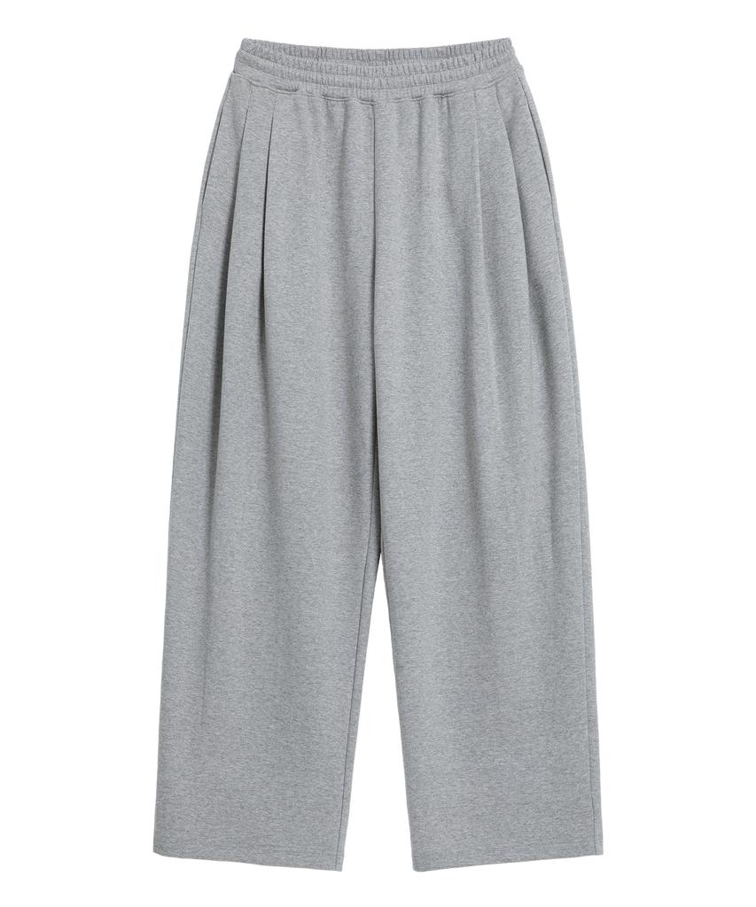 BRENSON (Renew Ver.) Double-Pleat Wide Sweatpants ( 4 Colors ) ( Fleece Line Option )