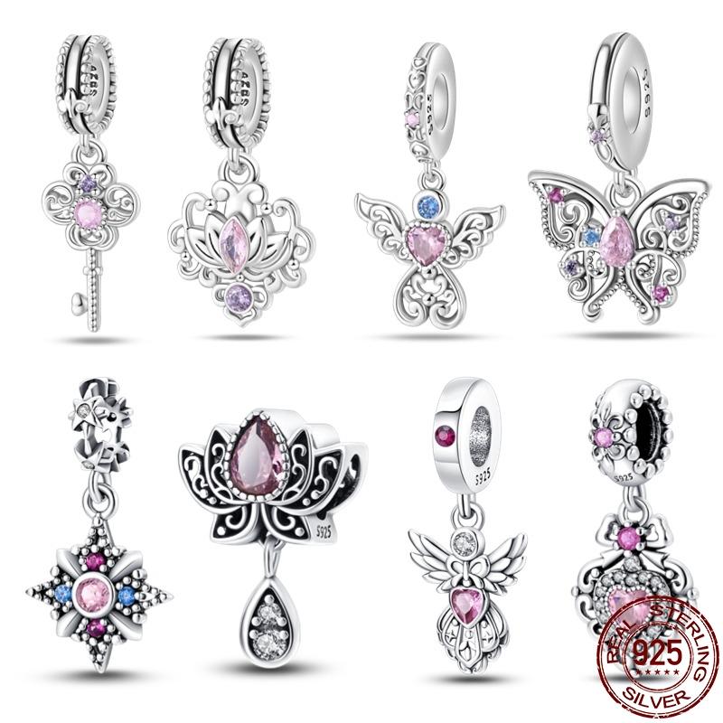 New copper Romantic Classical Collection Lotus Bead Charms Compatible With 3mm Pandora Bracelets Do It Yourself Charm Ideal For Women Jewellery Fash