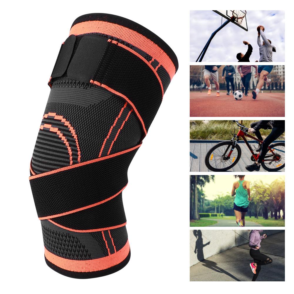 Sport Compression Kneecap Knitting Elastic Support Bandage Antiskid Protective GearKneecap Protective Gear M