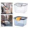 Rice Storage Bin Sealed Bulk Food Transparent for Cereal White
