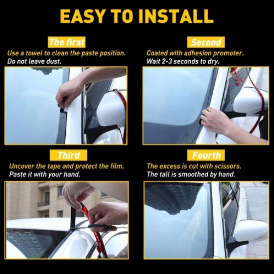 10feet Car Rubber Seal Trim Strip Molding Door Edge Lock Protector Weatherstrip