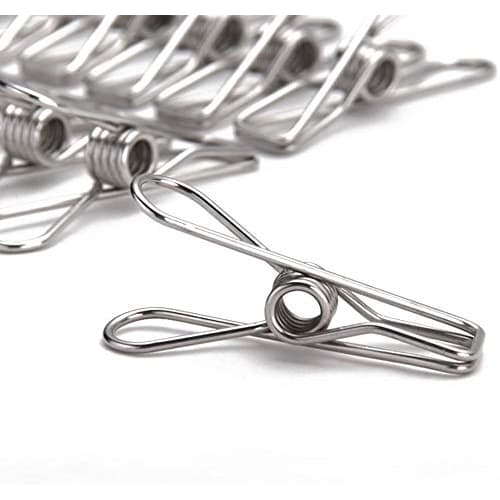 Set of 80 Stainless Steel Clothespins, Large Capacity, Commercial Storage Supplies, Clothes Drying Racks, Pants, Skirts, Towels, Cute, Stylish, DIY, C