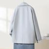 Women's Double Breasted Trench Coat Cuffed Sleeves Contrast Korean Style Elegant Versatile