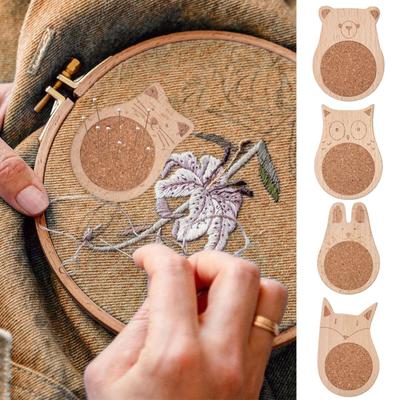 Pincushions For Sewing Cute Wooden Needle Cushion Knitting Accessories For Home Bed Work Mending Embroidery Stitching Thread