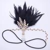 1920s Feather Headband with Rhinestones: Bachelorette Party & Masquerade Accessory