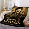 Timeless Comedy Chaplin Flannel Blanket Super Soft Warm Cozy Blanket For Sofa Bed Office Travel Allseason Home Decor Gift