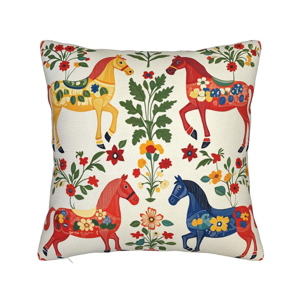 Classical  Luxury Horse Pattern Pillow Case  Graphic Pillow Cover Vintage Pillowcases For Living Room Sofa