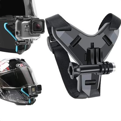 Helm Strap Mount Für Gopro Hero 11 10 9 8 7 6 5 4 3 Motorrad Yi Action Sport Kamera montieren Volle Gesicht Halter Zubehör