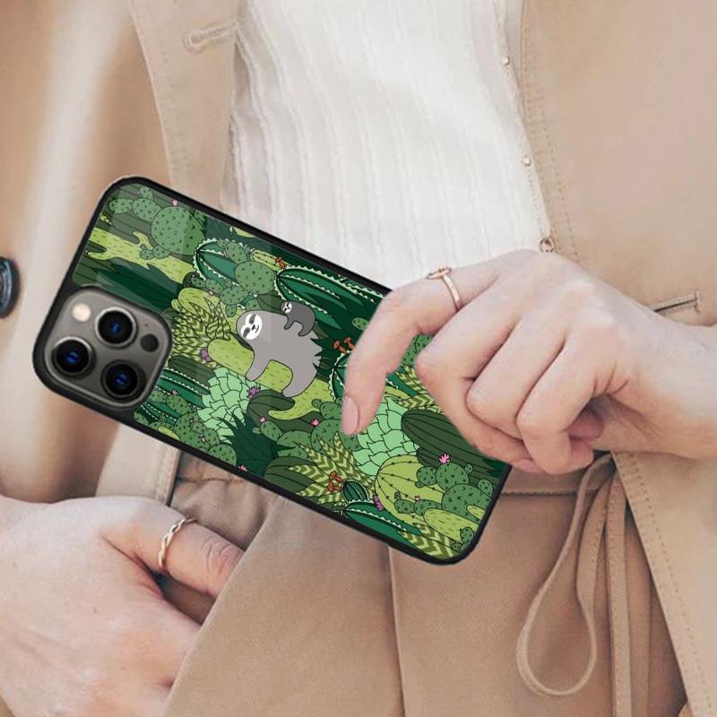 Cacti Sloths Magnetic Phone Case For APPLE iPhone 17 Air 16 14 13 12 Pro Max 15 Plus Wireless Charge With MagSafe Cover