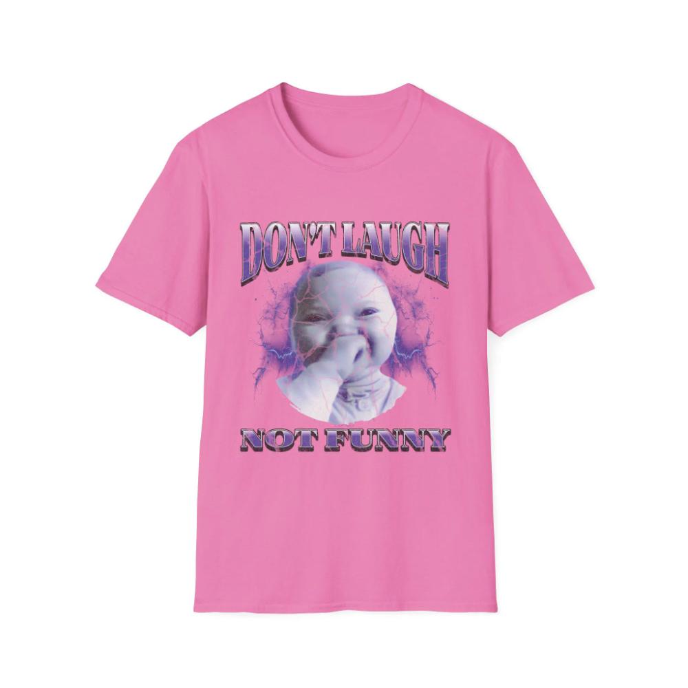 

Baby laughing emoji Tshirt handheld laughing baby bootleg style shirt pure cotton unisex streetwear top graphic t shirts S