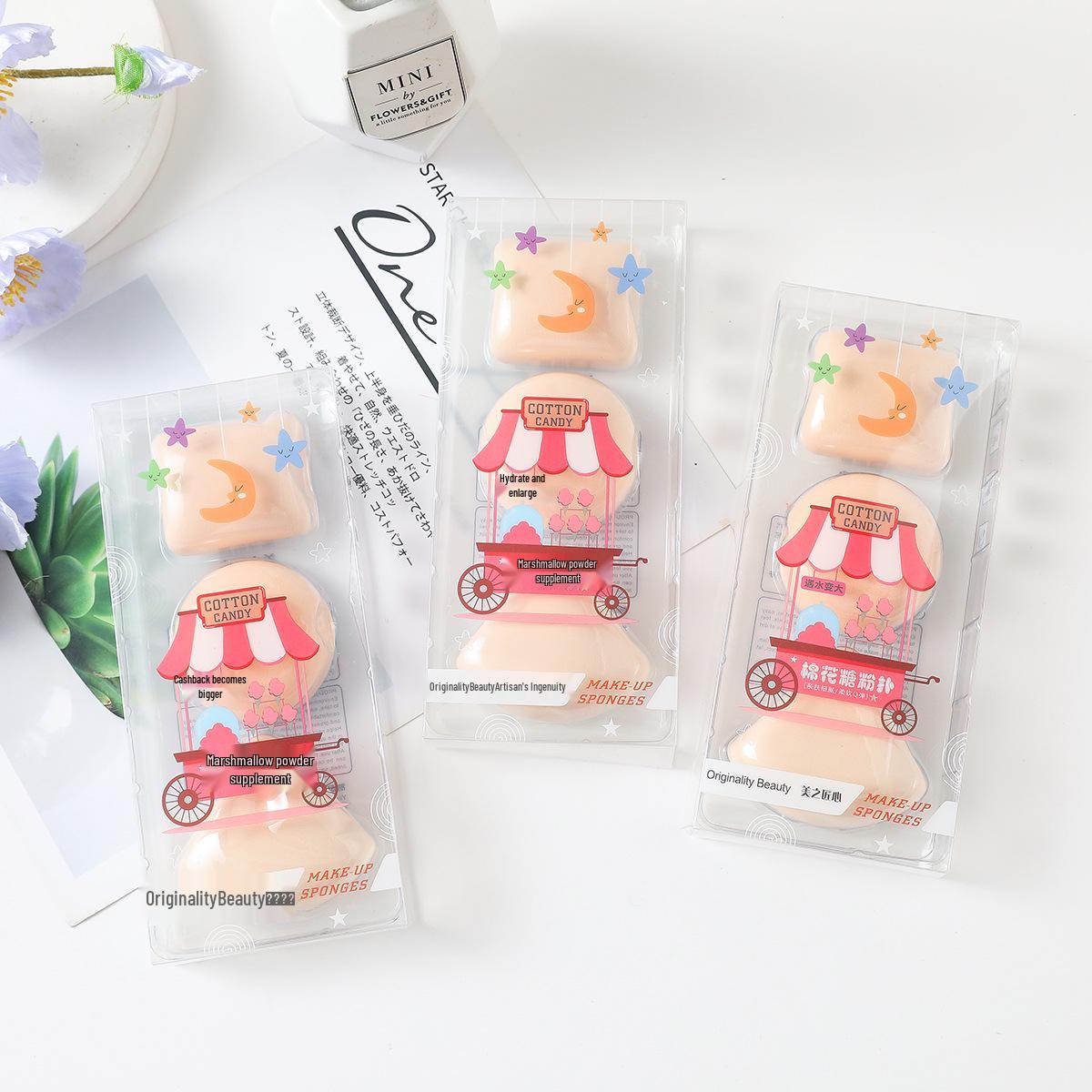 

Набор черных ананасовых губок: 100-балльный, Зефирный, Виноград Эрму, Специальный тональный кушон. Marshmallow Sponge