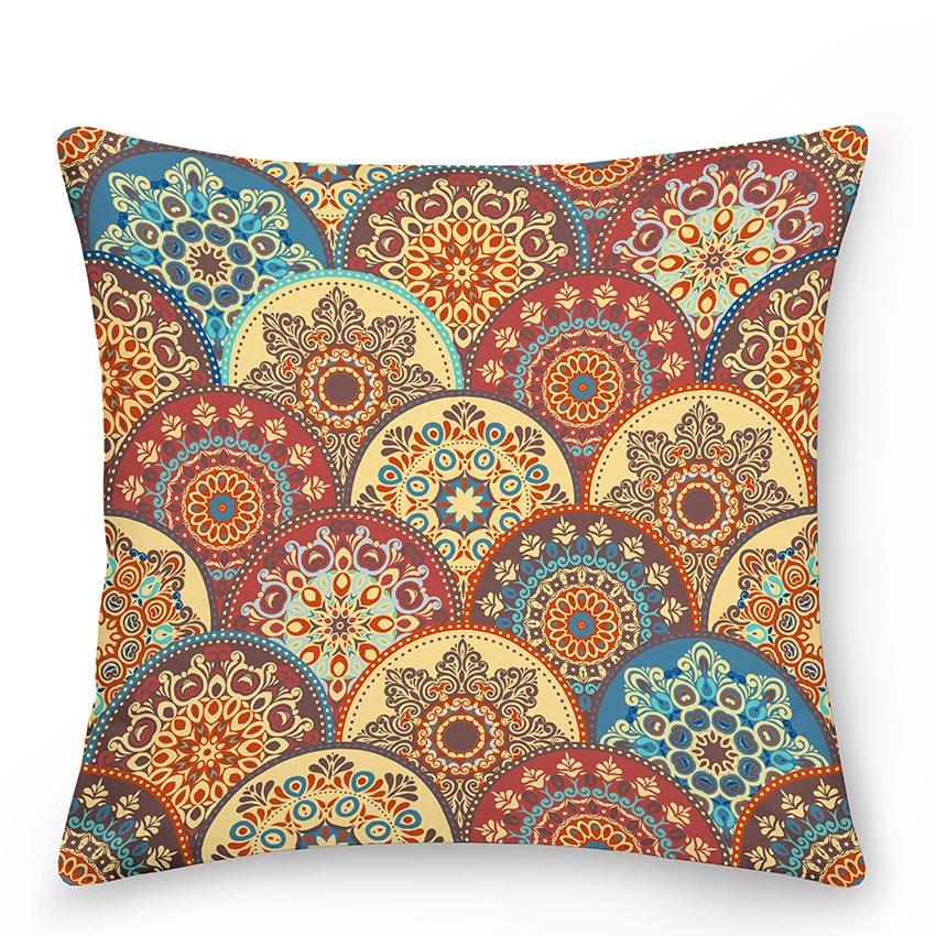 Mandala Pillowcase Decor Sofa Bed  Decorative Car Cushion Cover Boho Style