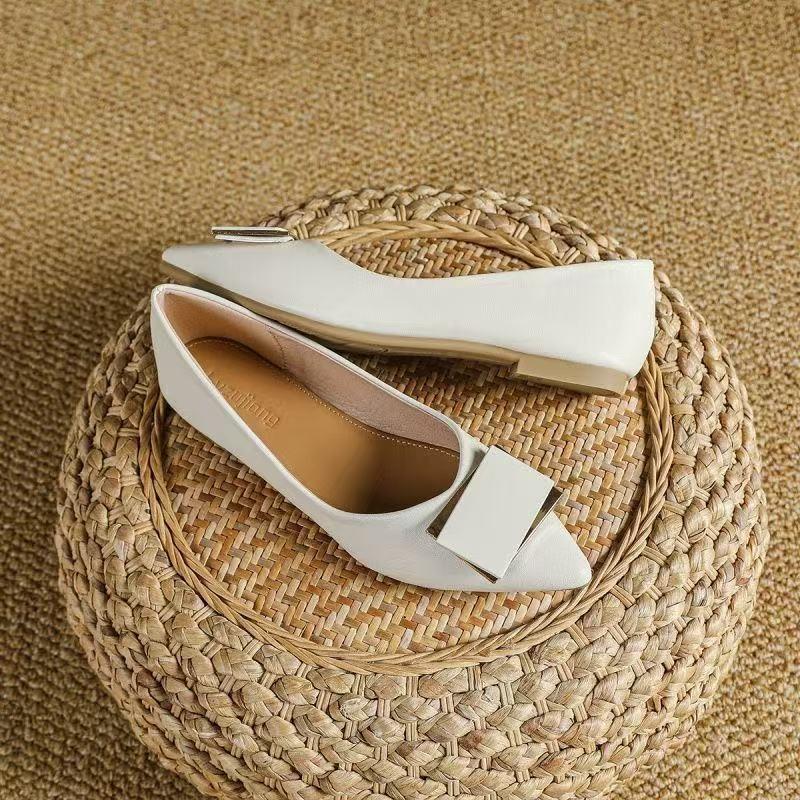 Autumn Work One Pedal Temperament Set Feet Pointed Flat Shoes Fairy Versatile Commuting Shallow Mouth Single Shoes