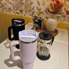 40oz Tumbler Lid Replacement Fit for Stanley Cup, 2 Pack Replacement Tumbler Lids , with 2 Straws and 1 Cleaning Brush