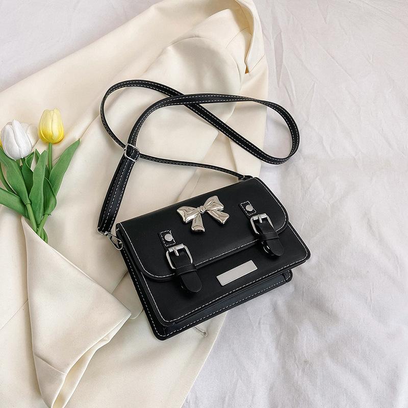 Cute Girl Bow Cambridge Bag Women 2025 New Spring and Summer Fashion Messenger Bag Commuter Shoulder Messenger Bag