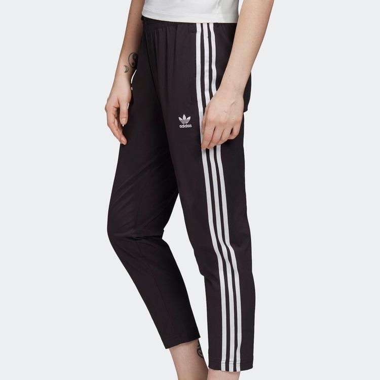 Adidas Originals Retro Three Stripe Printed Knit Track Pants Women Bottoms Black GK6169