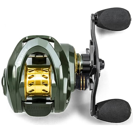VISPREA Baitcasting Reel, Bait Finesse Reel, Fishing Reel, Lightweight, Max Drag 8KG, Shallow Spool,