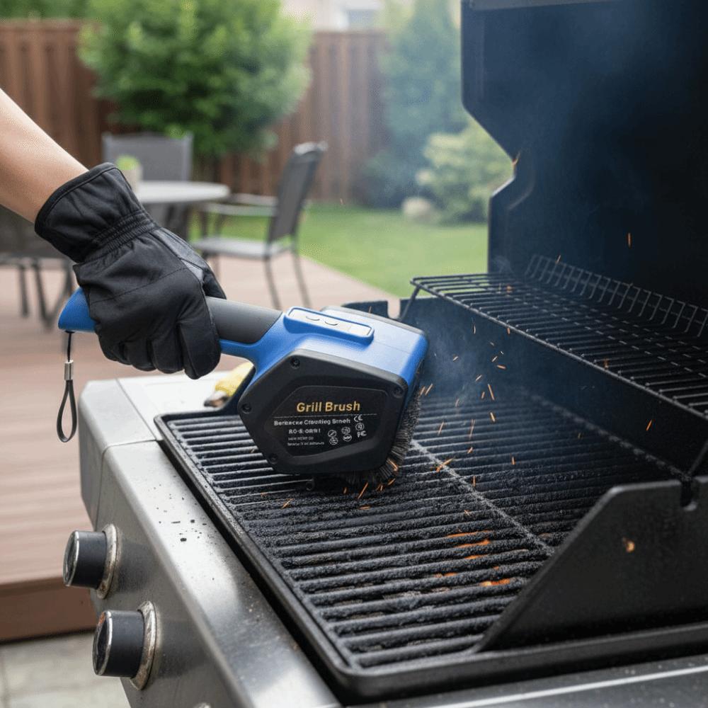 Handheld BBQ Cleaning Brush High Power Barbecue Cleaner Tools  BBQ Grate Cleaning