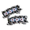 1pair Vintage Check Pattern Hairpin Flower Embroidery Fabric Kid Hair Clip for Children's Parties
