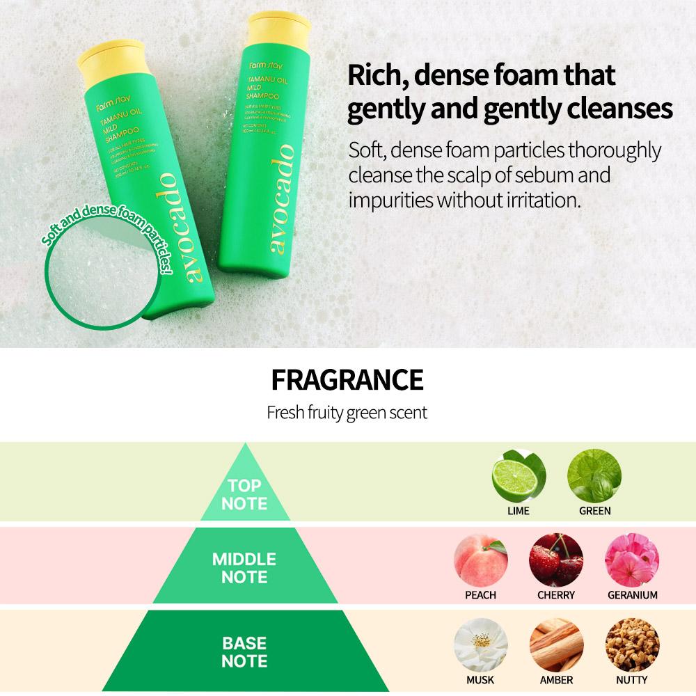 Farmstay Tamanu Oil Mild Shampoo Avocado 300ml
