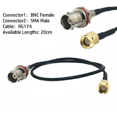 /SMA Stecker auf BNC Buchse RG174 Adapter Antennensignalkabel.