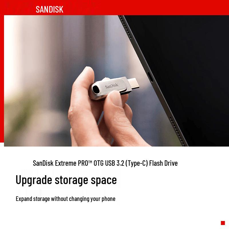 SanDisk 512GB Type-C USB 3.2 Çift Sürücülü Flash Bellek