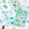 4 Sheets Colorful Bubble Stickers PET Material DIY Scrapbooking Art Collage Stationery Planner Decor Diary Stickers