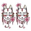 HAMILO Fox Sticker Car Motorcycle Helmet Japanese Style Decal Approx. 3.1 X 5.9 Inches