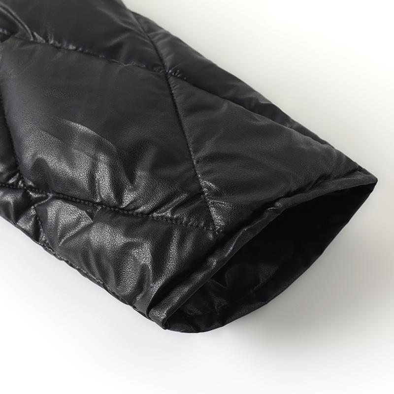 Mode kort bomullsfodrad jacka Medelålders kvinnor Liten dunjacka Medelålders och äldre kvinnors bomullsfodrade jacka