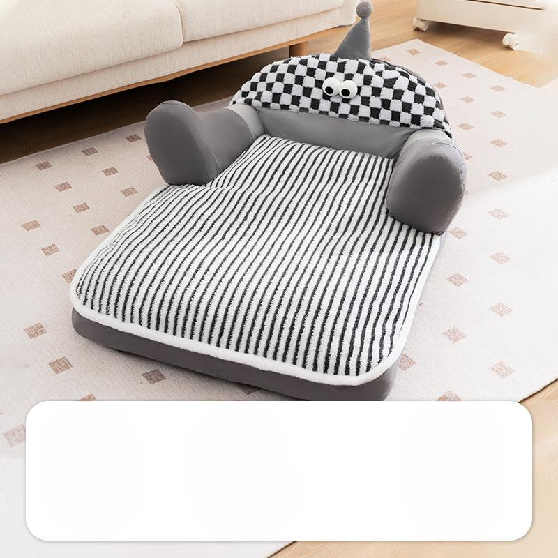 

Осенне-зимний спальный диван для собак с большими глазами-монстрами, будка для больших собак, будка для кошек с глубоким сном, будка для маленьких и средних собак XXL: 100 * 75