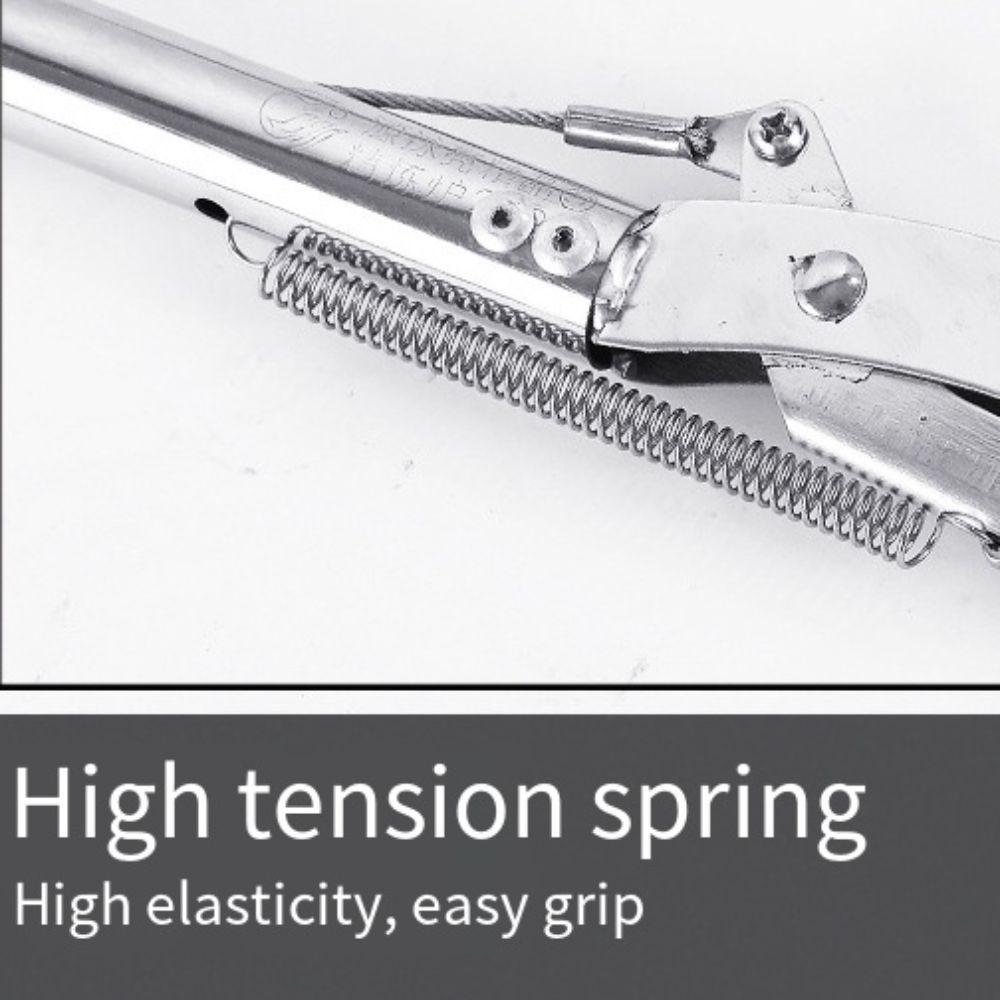 Stainless Steel Snake Tong Handling Hook Litter Clamp Clips Reptile Pole Grabber Elderly Pickers