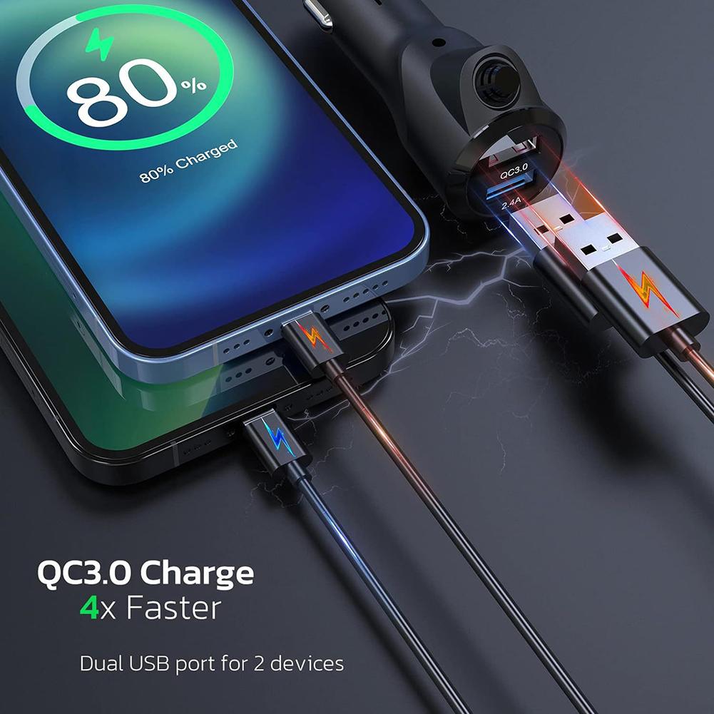 BT FM Transmitter Support QC3.0 Charging Wireless Car Adapter Hands-Free Call MP3 Music Player for Car