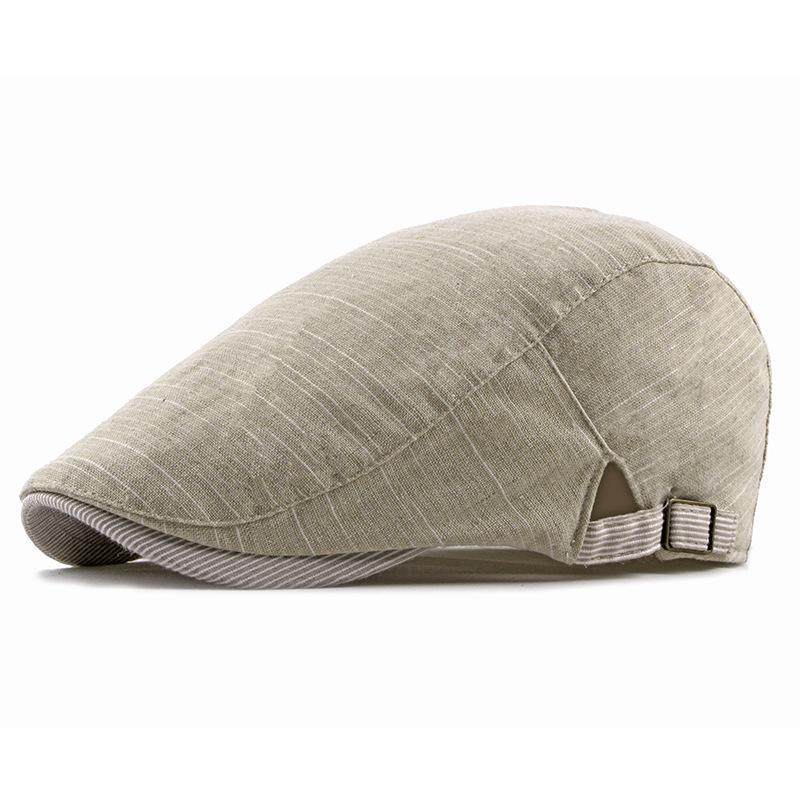 Men s Newsboy Hat Flat Cap Cotton Adjustable Breathable Irish Cabbie Ivy Cap for Driving And Hunting L