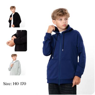 הסווטשרט (בנים) – סריג רך, קפוצ'ון וכיס קנגורו, קז'ואל, לכל עונה, 6395-057-1-1 HC