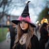 Folds Halloween Witch Hat Baroque Wizard Cap Cool Mesh Bow Witch Hat  Party