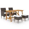 Day and Night - Day and Night Brown 5-Piece Garden Dining Set
