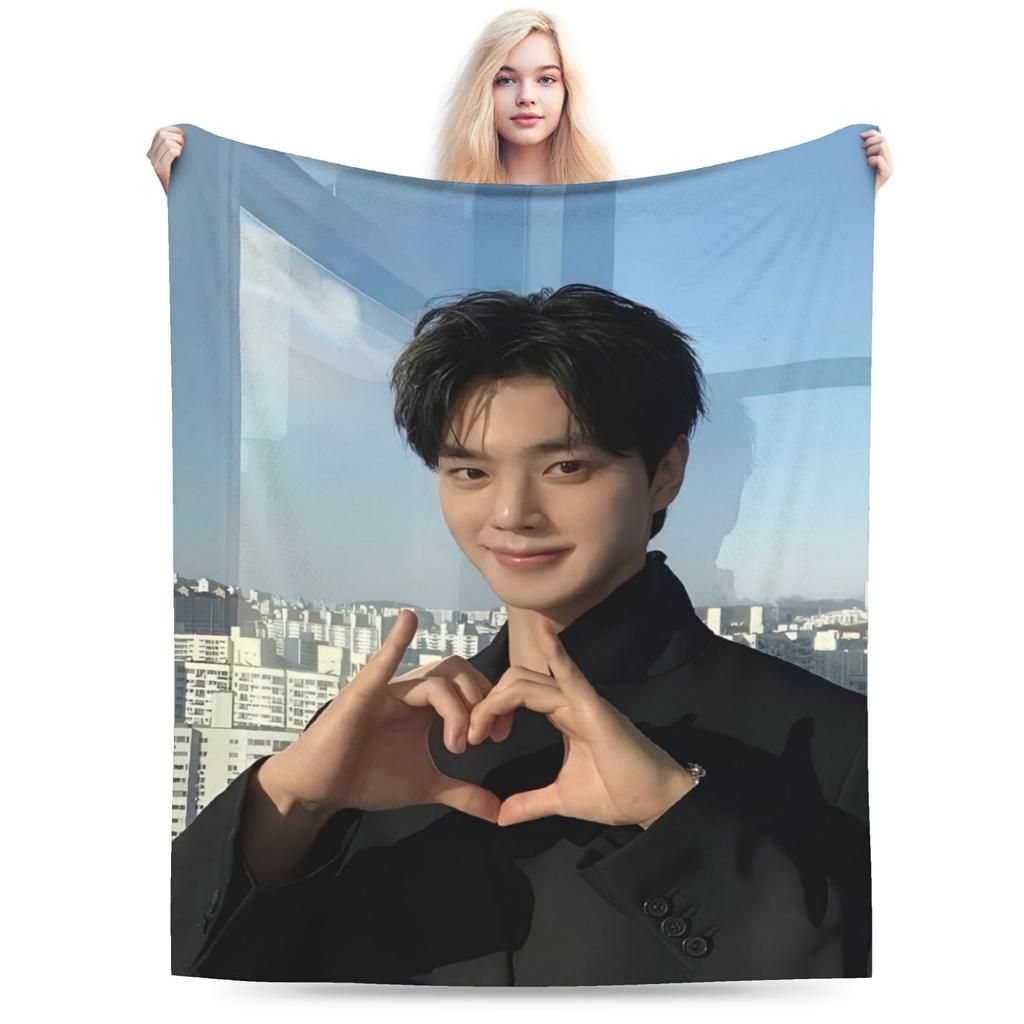 Song Kang Korejský Pop Deku Pikniková Flanelové Ložní Přikrývky Na Pohovku Židli Teplý Design Kvalitní Přehoz Dárek