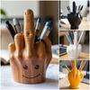 Resin Middle Finger Pen Holder -Creative Decorative Ornament for Home Living Room & Office Desktop - Small Desk Figuriner