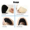 5 Pairs Self-adhesive 4D Sponge Heel Pads Butterfly Wing Black Heel Stickers Invisible Thickened Foot Pads Anti-drop Fix