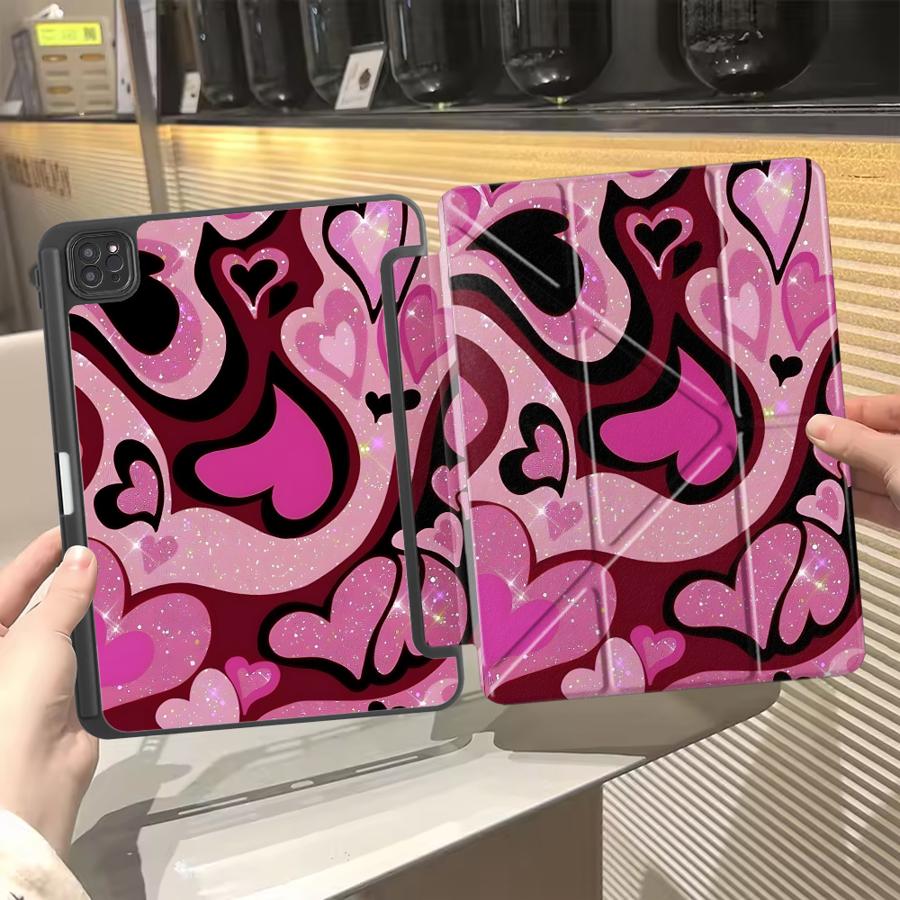 Creative Love Art Holder Cover Tablet Case For iPad Pro 2025 Mini 6 7 Air 4 5 M3 M2 1 2 M4 11inch Pro 11th 10th 9th 8th 7th