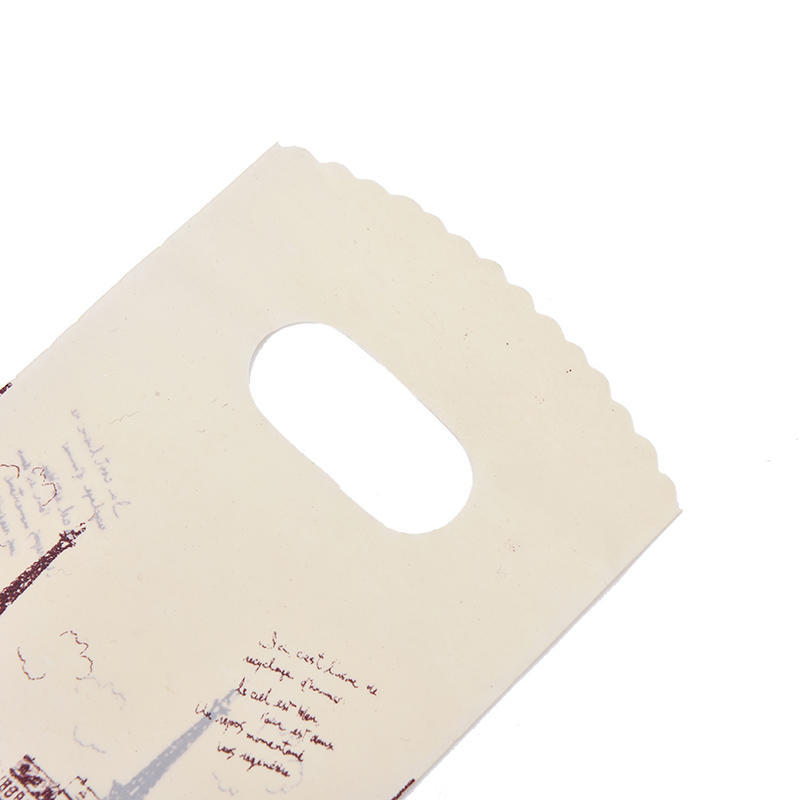 100 Teile/los Rosa Eiffelturm Verpackung Taschen Kunststoff Einkaufstaschen Mit Griff,