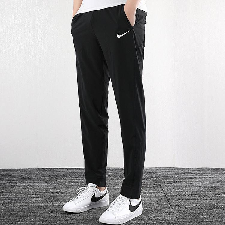 Nike Logo Drawstring Woven Basketball Knit Pants Men Bottoms Black BV3355-010